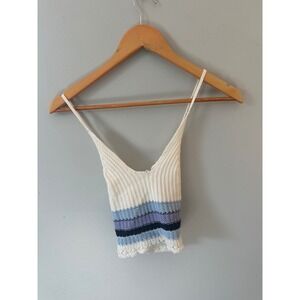No comment crochet tank top